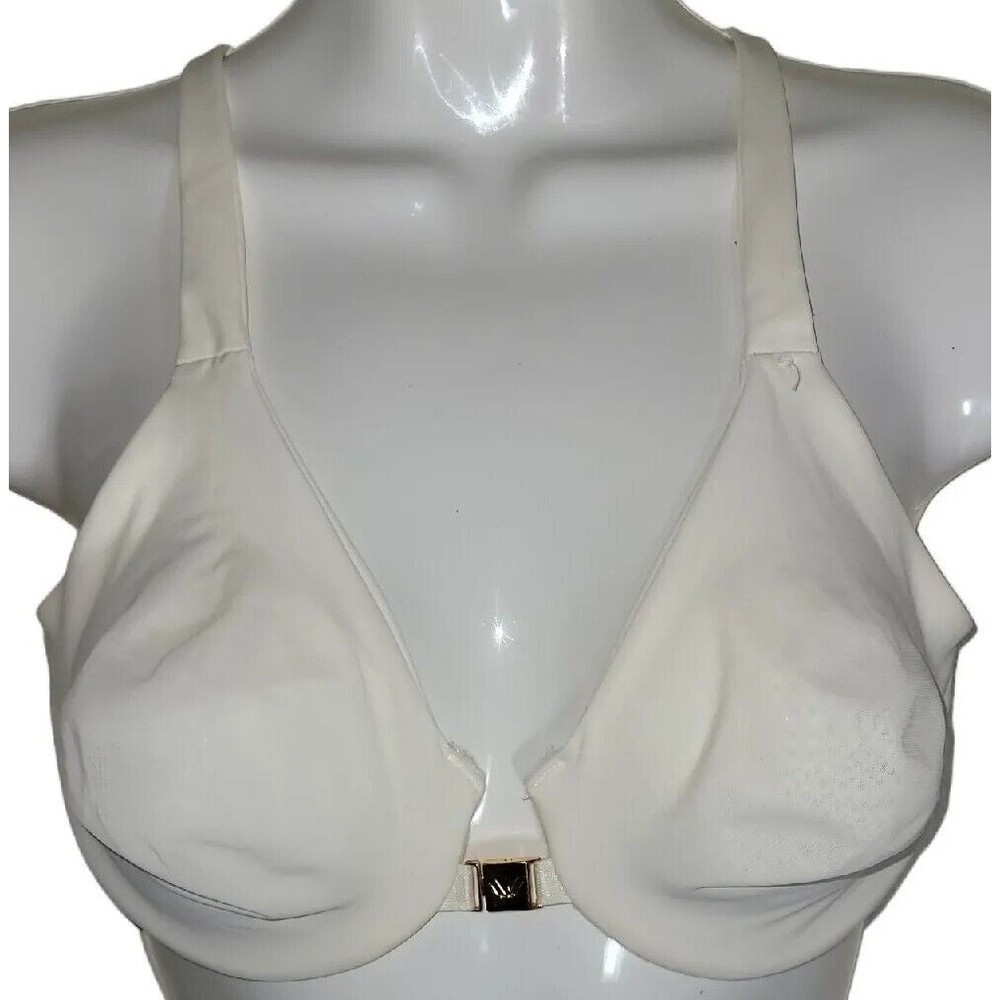 Wacoal 85708 White front close unlined underwire bra  convertible 34 C
